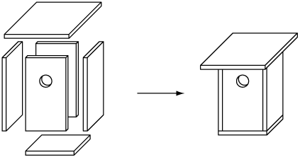 design diagram of the birdhouse